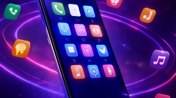 HOT880 COM Sleek smartphone floating in space