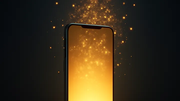 HOT880 COM Modern phone with glowing screen